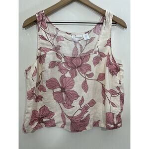 Cynthia Rowley Pink Floral Tank Top